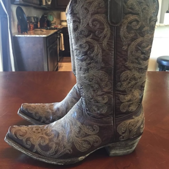 OLD GRINGO CHOCOLATE SAN SABA II COWBOY BOOTS - Picture 3 of 8